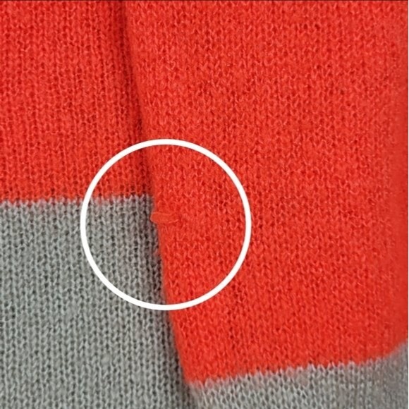 Garage Rugby Stripe Long Sleeve Sweater, Orange & Tan, Lg , Good Used Condition - Picture 10 of 13